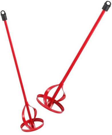 HOMSFOU 2pcs Paint Stirrer for Drill Paint Mixing Rod Cement Mixer Tool Mud Mixer Portable Stirrers Drill Attachment