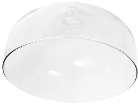 Warmhm Cloche en Verre Gateau Couvercle Transparent, Protection Alimentaire Ménagère Résistante Poignée Confortable pour Snacks et Desserts