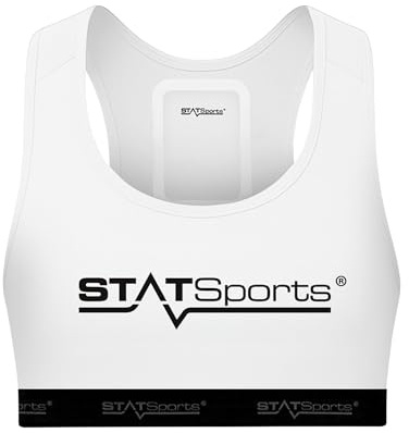 STATSports GPS Väst (Endast Väst – Ingen Pod) – Fotbollsväst för APEX Athlete Series - GPS Träningsväst för Fotboll - Använd av Elitspelare – Lätt Tyg med Säker Ficka för APEX Pod - Vit, Vuxen S