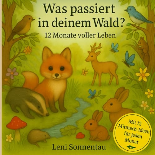 Was passiert in deinem Wald?: Ein Mitmachbuch durchs Jahr – mit Reimen, Ausmalbildern & Naturideen für Kinder ab 3 Jahren