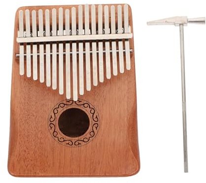 QUMIIRITY Tasten-daumenklavier Fingerklavier Musikinstrument Kalimba für Anfänger aus Massivholz Holzfarbe