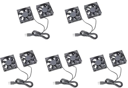 Ventilador de refrigeración doble 8025 USB de alto rendimiento, 5 V, 8 x 8 cm, para computadoras de escritorio y dispositivos electrónicos, consolas de juegos