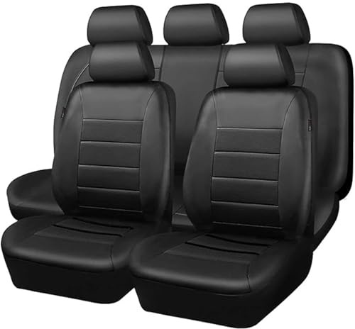 WXEXUDIN 5 Sitzer Auto Sitzbezüge Sets Für Audi A3 5-Door Sportback (8L) 1996 1997 1998 1999-2003, Allwetter Vordersitze Und Rückbank Autositz Schonbezug Atmungsaktiv Innenraum Zubehör,Black