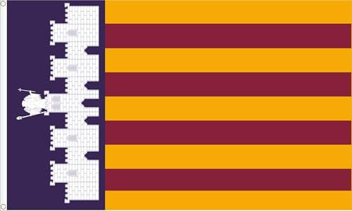 BANDERA DE MALLORCA. RASO PREMIUM 120 GRS. TAMAÑO GRANDE 150X90 CM