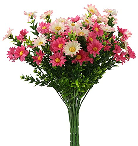 Fictory Artificial Daisy Spray, Realistic Silk Chrysanthemum Flowers, 36cm Faux Floral Stems for Home Decor, Wedding Bouquets, Table Arrangements and Photography Props
