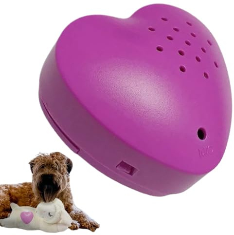 Générique Enregistreur De Voix pour Animal en Peluche | Apaisant Enregistrable avec Vibration Douce | Enregistreur De Son en Forme De Cœur,pour Chiot, Chien, Chat, Enfant Et Aide Au