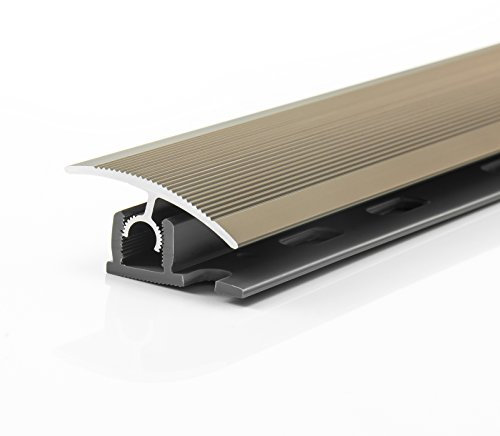 DQ-PP Übergangsprofil klick | Inklusive Basisprofil | Bodenschiene 34mm | Ausgleichsprofil | Edelstahl Matt | Höhenausgleichsprofil | Abschlussprofil | Übergangsschiene | Anpassungsprofil | Aluschiene