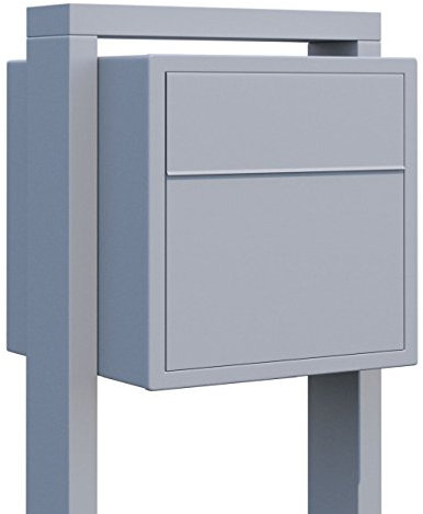 Standbriefkasten, Design Briefkasten Soprano Grau Metallic - Bravios