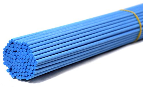 100 pezzi Bastoni di ricambio per diffusore a fibre per profumo fragranza (30cm*3mm, Blu ghiaccio)