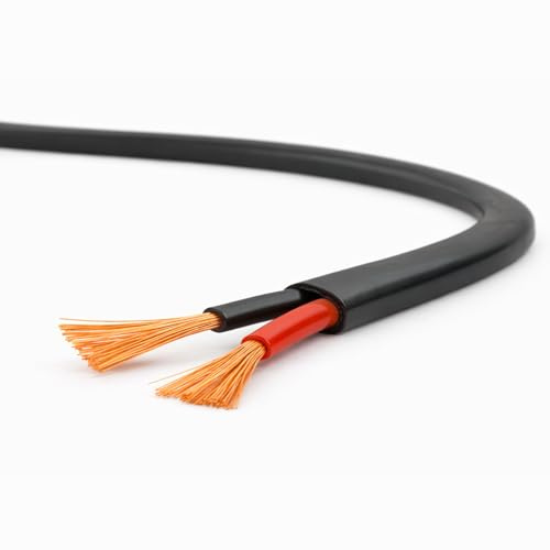 Wire4u Automotive Flat Twin 2 Core Thin Wall Cable 12V 24V Copper Wire (1.5mm² 21Amps, 10 Metres Coil)