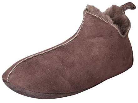 Naturasan HS-07 Chaussons en peau d'agneau pour femme/homme - Marron - marron, 38 EU