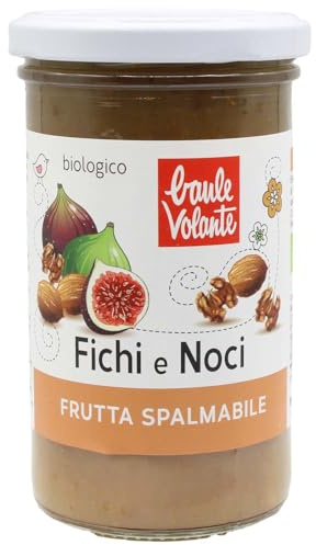 Baule volante Composta spalmabile biologica di fichi e noci - Composta naturale con fichi, noci e dolcificanti naturali - Perfetta per colazione, spuntini e dessert
