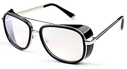 Inception Pro Infinite - Sonnenbrille - Steampunk - Mann - Unisex - Retro - silberner Rahmen - Linse - transparent - Weihnachts - und Geburtstagsgeschenkidee