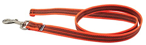 Gummierte Leine ohne Handschlaufe - neon orange, 100 cm (1 m)