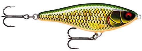 Rapala Unisex-Adult Twitchin' Rap Angelköder-Angelzubehör mit Abachiholz-Körper-Süßwasser Spinnköder-Lauftiefe 0,6-1,5m-Fischköder 12cm, 53g-Hergestellt in Estland-Scaled Roach, Standard