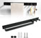 AFASOES Porte-Serviettes de Salle de Bain Barre Porte Serviette Antirouille Porte-Serviettes en Aluminium Porte-Serviettes Murale Etagère Serviette avec Crochets Longueur 40cm pour Salle de Bain