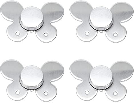 Angoily 4 Stücke Magnetische Tischdeckenklammern mit Anhänger Edelstahl Tischtuchklammern Tischdeckenbeschwerer Tischdeckenhalter Tischtuch Gewichte Tisch Clips für Restaurant Picknick Buffets Party