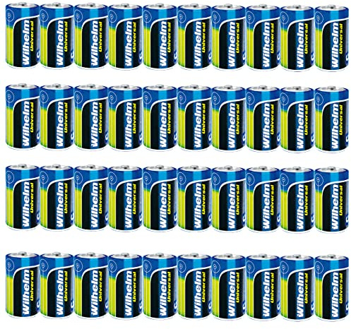 Wilhelm Baby C Batterien LR14 1,5V Universal Alkaline – 40 Stück