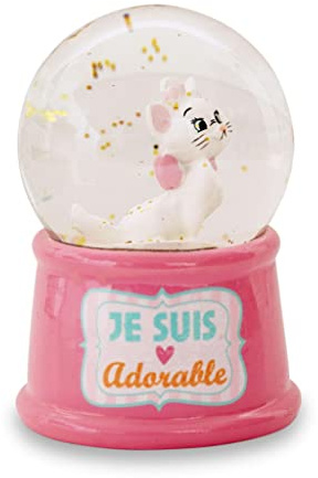 Silver Buffalo Disney Aristocats Marie Je Suis Entzückende leuchtende Schneekugel, Rosa, 55 mm