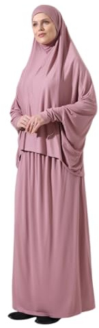 ihvan online Muslimische Kleider für Frauen, Zweiteilige Langarm-Islamische Gebetskleid mit langem Ärmel