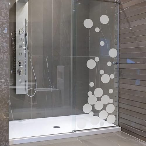 Ambiance Sticker Sichtschutzfolie für Fenster – Selbstklebende Sichtschutzaufkleber für Glas und Duschtür | Kleine Seifenblasen - H120 x L45 cm
