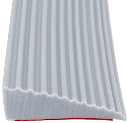 1.6cm Hohe Türschwellenrampe,rutschfest Silikon Schwellenrampe Haushalt Trittmatte für Unterstützter Kehrroboter und Rollstuhl Bergauf (Grau)