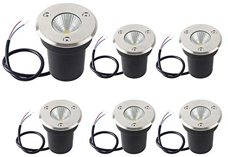 WZYJLyds Garten Licht Draussen, 3W COB Bodenleuchter Mini Größe Niederspannung 12v 24v IP67 Wasserdicht Benutzt für Garten, Terrasse, Leiter, Deck(Warmweiß,24V)