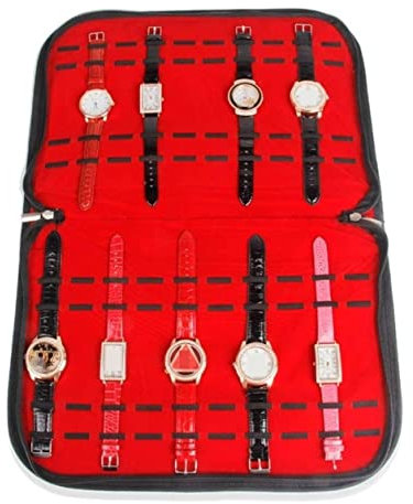 Uhren Aufbewahrungsbox Uhrenbox Uhrenschatulle Uhrenschmuck Display Organizer Elegant 20 Uhrenarmbänder Aufbewahrungstasche Uhrenarmband Box Reißverschluss Reise Protable Uhrenkasten Uhrenkoffer