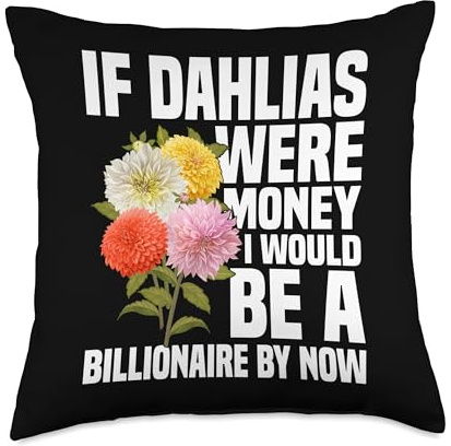 Dahlia Seeds for Planting Dahlia Gardener Tools Black Dahlia Throw Pillow