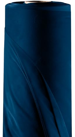 Filumi Velvet Fabric 118Inch (300cm) Wide Dark Blue 1m Length by The metre for Sewing for Dressmaking Material for Curtains Blinds Garments Cushions Upholstery Furniture Covers