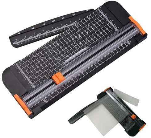 Taglierina,Tagliacarte A4,Taglierina per Carta,Paper Cutter,Taglia Carta,Taglierina per Carta a Ghigliottina,Tagliacarte con Protezione,Taglierina per Carta Formato A4,Taglierina di Carta Portatile