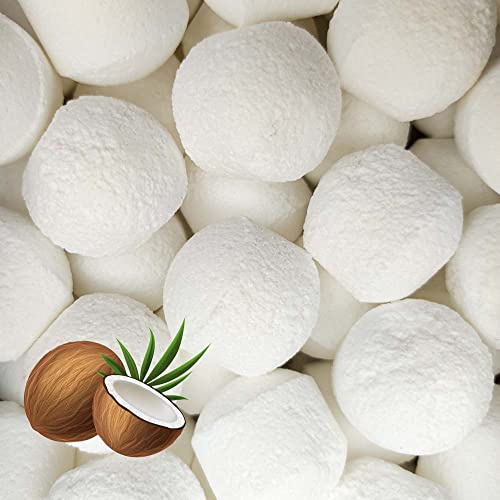 50 Mini bombas efervescentes especial para manicura y pedicura - Ablandan uñas y cutículas - Facilitan manicura y pedicura - Aroma: Coco - Pack ahorro especial profesionales