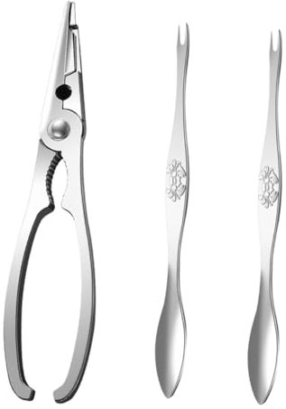 Holibanna Strumenti per Acciaio Inossidabile Include Pinza Sgusciare Crostacei Utensili per Feste Base e Amanti del Mare