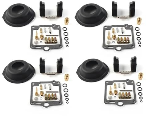 HZBHD Kit De Réparation Carburateur Moto pour Y&amaha FJ1200 1988-1992 Kit De Réparation Flotteur Diaphragme Obturateur Air Joint Pointeau Carburateurs Réparation Kit
