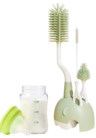 Set De Pinceaux De Nettoyant Pour Biberon - Nettoyeur À Longue Coupe, Kit De Poils Non Scratch | Outil D'Hygiène De Maternelle, Nettoyant Pour Outils Pour Dortoirs, Solution D'assainissement