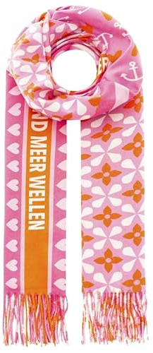 Zwillingsherz Schal Herbst Winter gemustert Damen