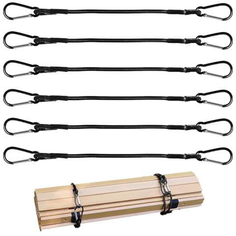 Tendeurs Elastique avec Crochets, 6 Pcs Robuste Tendeur Elastique, Amenagement Utilitaire,30cm Tendeurs Elastique avec Crochets pour Camping, Bâches, Tente, Bagages, Voitur Et Motos
