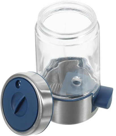 Toyvian Dispenser e Spezie in Acciaio Inossidabile con Bottiglia in Vetro Trasparente Dosatore Pressione per Cucina Contenitore Spezie Saliera Piccola per Uso Domestico e Regalo