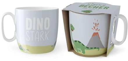 Kindertasse Kinderbecher Tasse Becher Porzellan 150ml (Dinostark - Dino)