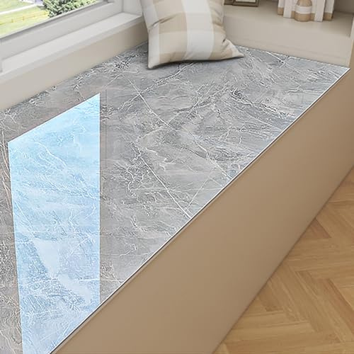 Selbstklebende Marmor-Fensterbank-Abdeckung, abziehen und aufkleben, PVC-Tapete, Erkerfensterschutz, stilvolle Heimdekoration (300 x 120 cm)