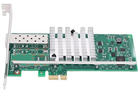 Cuifati Carte Réseau 10G PCIe X1, Adaptateur Ethernet Fibre SFP+ avec Puce 82599EN, pour Serveur VMware