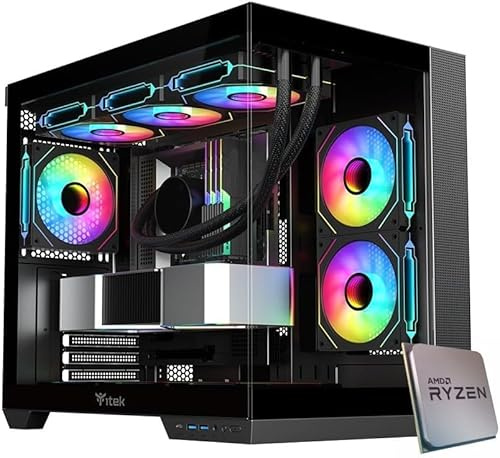 EMCA4 Computer Gaming PC Assemblato Ryzen 7 9850X3D - RTX 5070 12GB - SSD M.2 1TB nvme Gen4 - Ram 32GB DDR5 - ARGB - Windows 11 - WIFI + BLUETOOTH - DIssipatore a liquido 360mm NERO