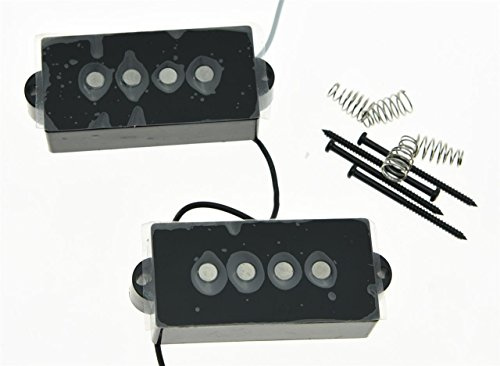 KAISH Alnico V-Bass-Tonabnehmer mit 4 Saiten, Vintage-Sound, P-Bass-Tonabnehmer für Precision P Bassgitarre, Schwarz