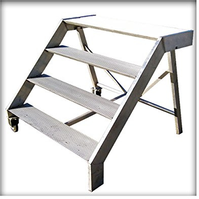 Steinweg Maurertreppe Alu Gerüst Müba Rollgerüst