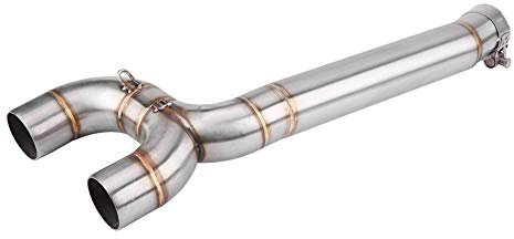 Keenso Mittlere Auspuff Pipe-Link-Verbindung für Motorrad FZ6 FZ6-N 2004-2009 Auspuffanlagen-Modifikationen