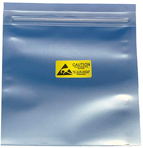 Daarcin Lot de 30 Sacs refermables antistatiques de Grande Taille 8,26 x 9,45 (21 x 24 cm) avec étiquettes pour Disque Dur et Appareil électronique 21x24