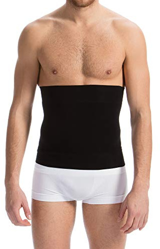 FarmaCell Man 405BS (Schwarz, XXL) Bauchbandage/Stützband für Herren figurformend mit Stützstäben im Rückenbereich die EIN Aufrollen verhindern