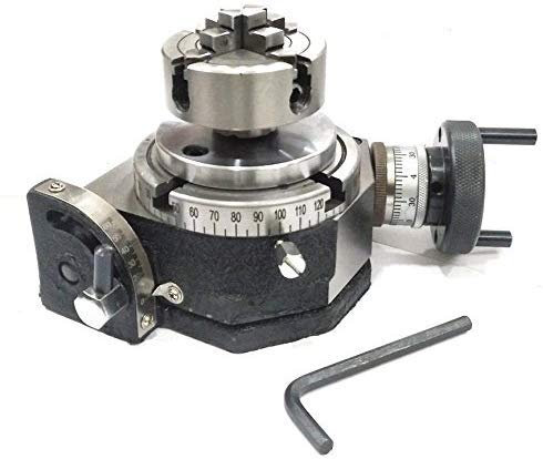 4/ 100 MM Tilting MILLING INDEXING Rotary Table Machine Tools ((with 70 MM 4 Jaws Independent Chuck))