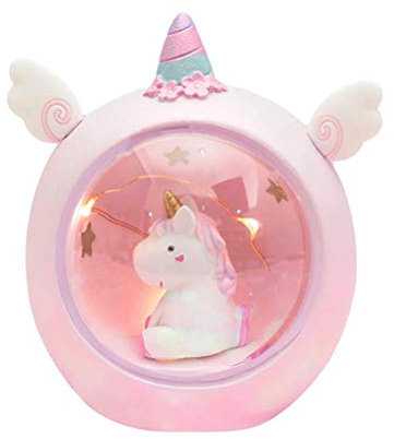 SGerste - Lampada da notte con unicorno, motivo: stelle e luna