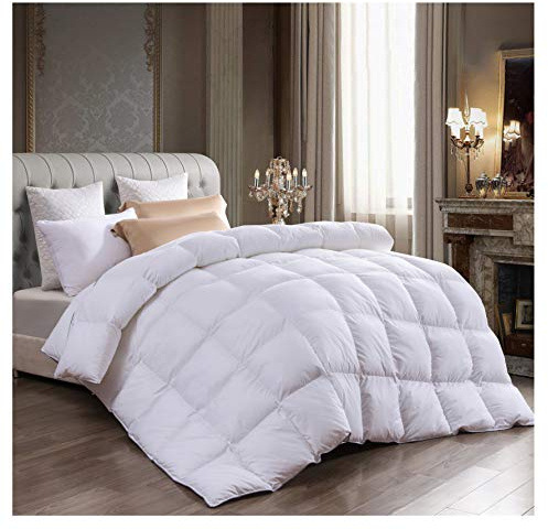 GOOSE Down Luxury Feather Duvet Quilt [D] 13.5 Tog Deluxe Duvet | Best Hotel Quality | Super Soft | Warm and Cosy | Anti Allergy | Computer Quilted Construction, Self piping (Double 200x200cm)